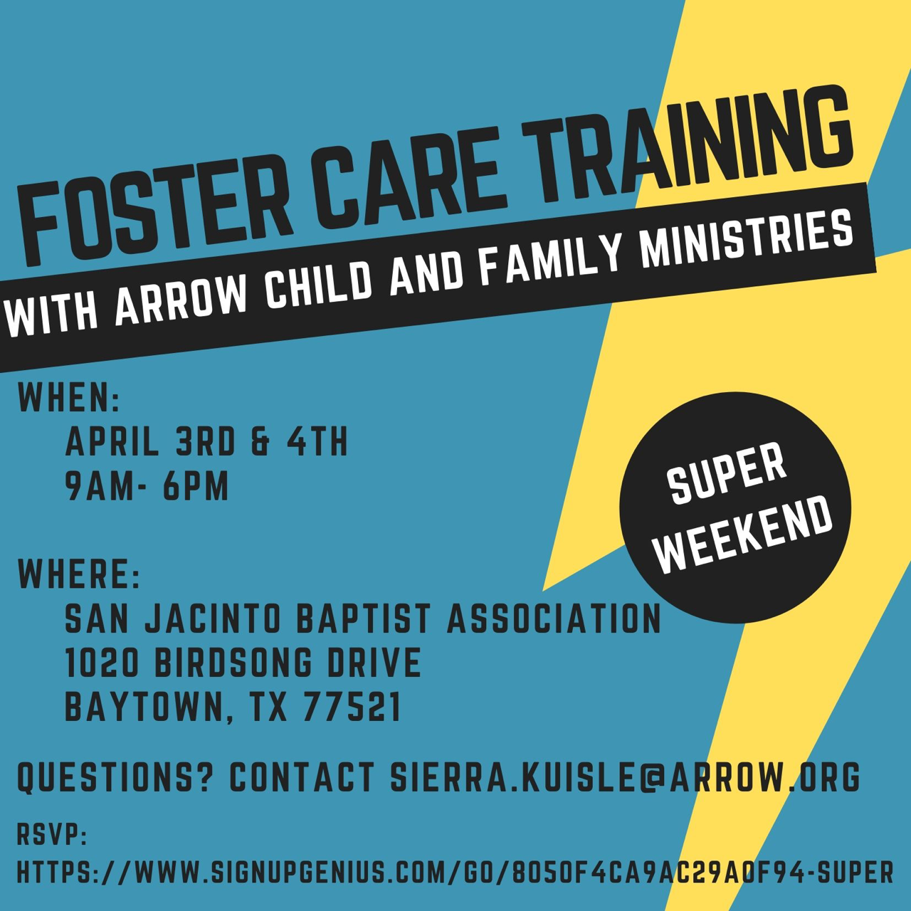 Foster Care Training Super Weekend